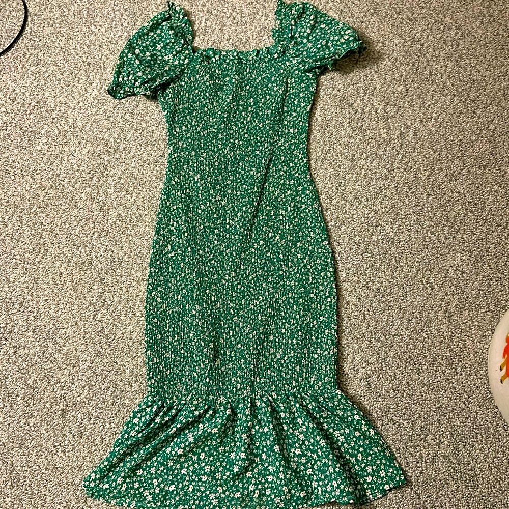Green floral dress from Pretty Garden